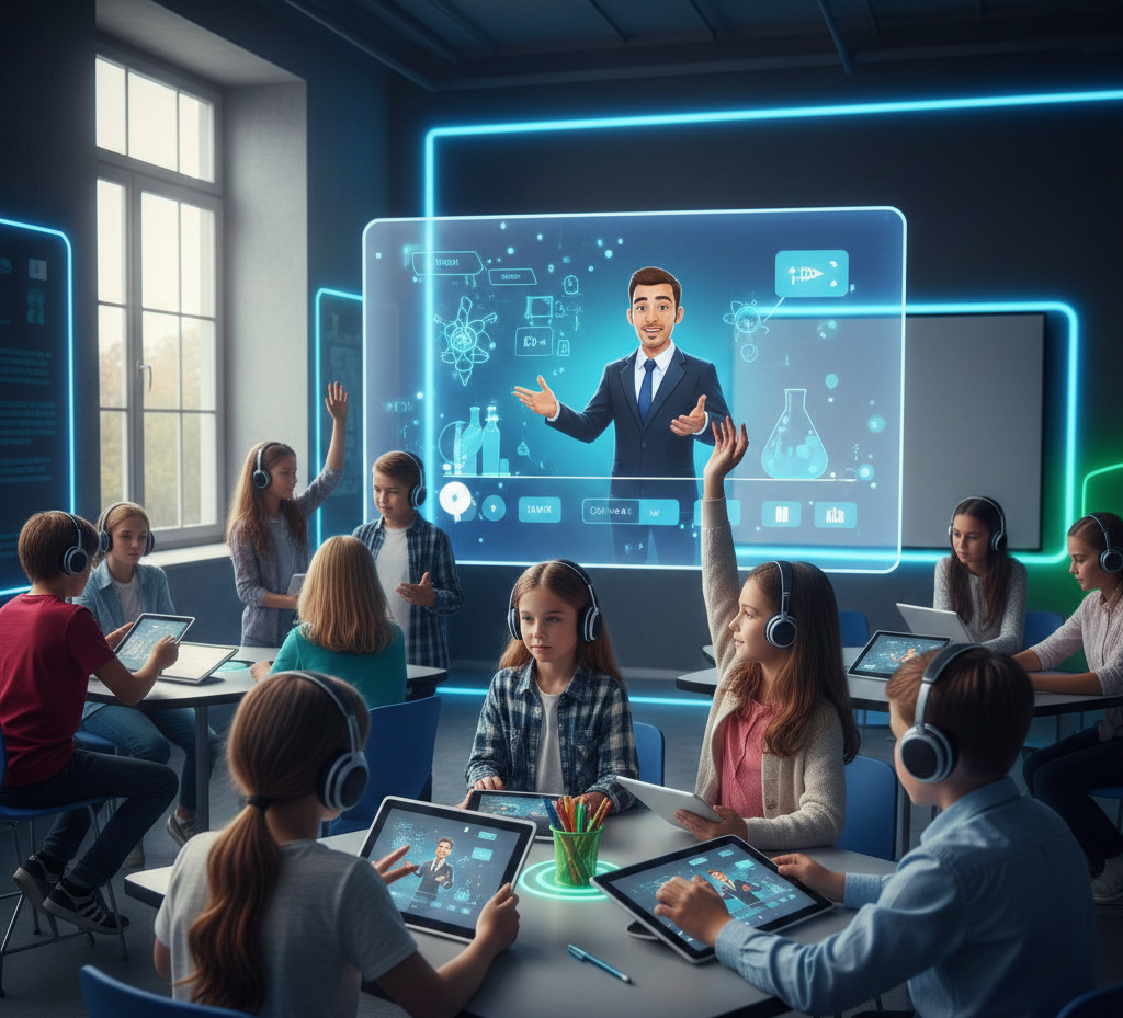 Students Attending Video Lessons